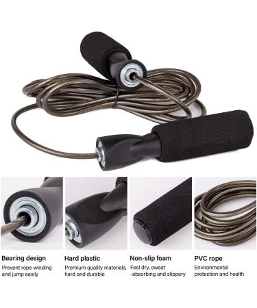 Whph Adjustable Tangle-Free Jump Rope | 8.5ft with Steel Wire for Men Women Speed Jumping, Boxing, Cardio - Buy Online on GoSupps.com
