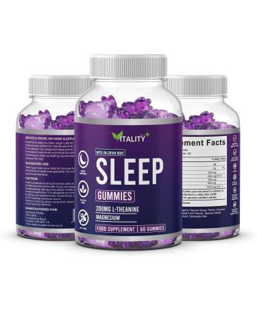 Valerian Root & L-Theanine Sleep Aid Gummies - Non-Habit Forming, Vegan, 60 Chewables - Buy Online on GoSupps.com
