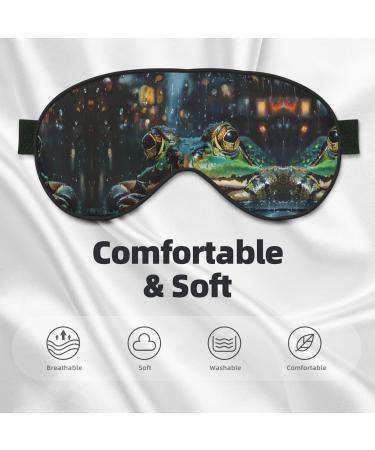 Frog & Rain Soft Sleep Eye Mask Breathable Eye Patch for Women | Perfect for Travel & Relaxation - Buy Online on GoSupps.com