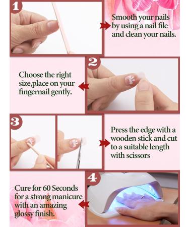 EBANKU 20 PCS Semi Cured Gel Nail Strips - Full Wraps Adhesive Stickers with File and Stick - #23 - Buy Online on GoSupps.com