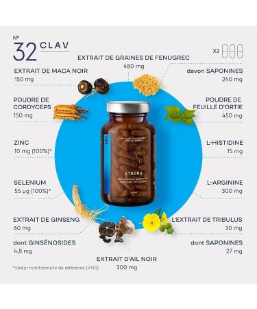STRONG - Complex Black Maca with Tribulus Terrestris Codyceps Sinensis L-Arginine Black Garlic Fenugreek Ginseng Zinc & Selenium - 90 Capsules - Testosterone Man Booster - Buy Online on GoSupps.com