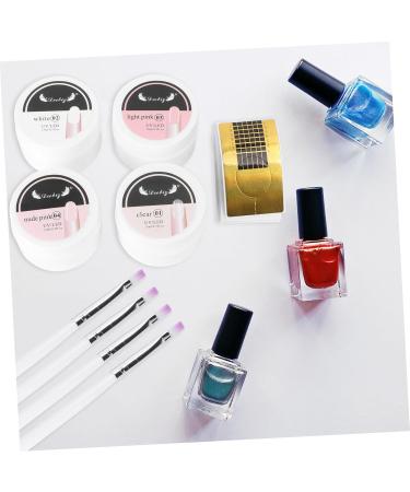 Healeved 1 Set Manicure Extension Set Polish Kit Manicure Brush Manicure Tool Kit De Manicura Armour Cards Acrylic Forms Extension Brush Manicure Accessory Extension Nail Abs 59x35cm Assorted Color - Buy Online on GoSupps.com
