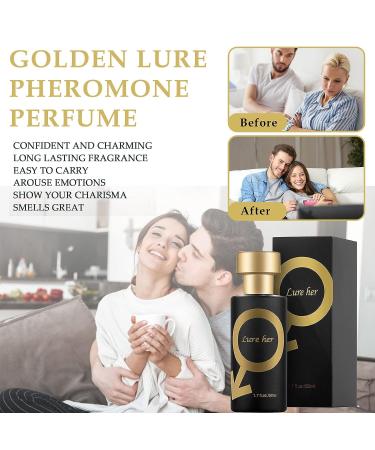 Hcomine Lure Her Perfume para hombres 50 ml - Colonia de feromonas doradas para atraer mujeres - Buy Online on GoSupps.com