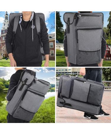 In.DI&IN.WE Large Art Portfolio Case 18x24 - Grey | Art Bag for Supplies, Artwork, Poster Board, Drawing | Display Screen Carrying & Traveling Case - Buy Online on GoSupps.com