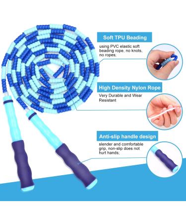 Soft Beaded Jump Rope for Kids | Adjustable Length Tangle-Free Skipping Rope for Fitness and Weight Loss | 6 Pack for Women, Men, and Kids - Buy Online on GoSupps.com