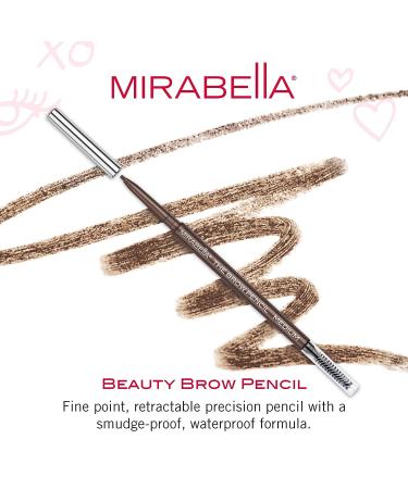 Mirabella Beauty Brow Pencil in Medium | Ultra-Fine Precision Eyebrow Pencil | Rich Blendable Color | Long-Lasting, Smudge-Proof & Waterproof - Buy Online on GoSupps.com