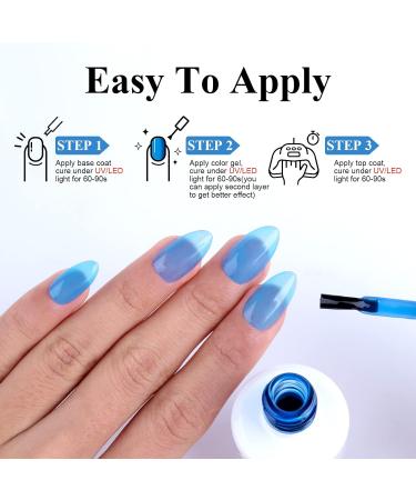 Imiti Jelly UV Nail Polish - Blue 15ml | Transparent Gel for DIY Manicure - Soak Off LED Nail Polish for Salon & Home Use - Buy Online on GoSupps.com