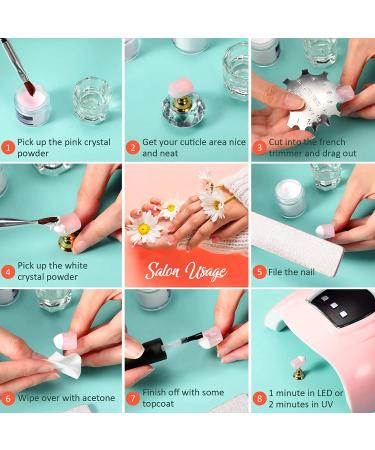 French Nail Trimmer Set - Stainless Steel Cutter with 5 Spare Blades for Acrylic Nails - DIY Manicure Tool with 2 Handles - Silver - Buy Online on GoSupps.com