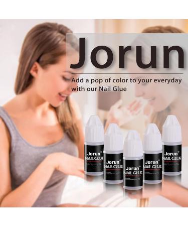 5pc Strong Nail Glue Quick Dry Professional Nail Glue for Acrylic Tips Extra Strong False Nail Glue Nail Glue Extra Strong for False Nails And Nail Gem Glue 3g*5 - Buy Online on GoSupps.com