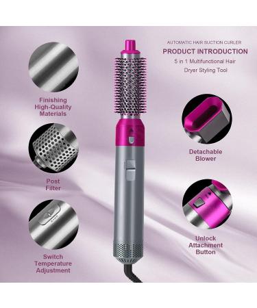 New Curling Iron 5 in 1 Curling Wand Set with 3 Barrel Hair Curler Interchangeable Ceramic Barrels and Hair Straightener Brush Auto wrap Hair Styler Detachable Brush Heads Comb for Straightening Automatic Curling Styling Hair Wrap Curler - Buy Online on GoSupps.com