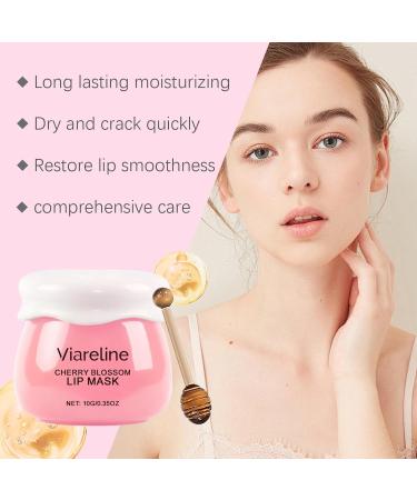 Viareline Cherry Blossom Lip Balm available in all seasons exfoliating hydrating and moisturizing brightening lip skin moisturizing and improving lip lines - Buy Online on GoSupps.com