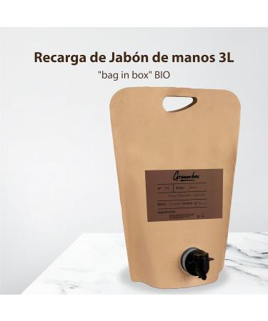  INTERCABO ORGANIC bag in box hand soap refill - Moisturizing and lavender scented hand soap 3L. Eco-friendly packaging and carry handle. Save money and the environment. - Buy Online on GoSupps.com