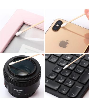 500 Piece 6 Inch Wooden Handle Cleaning Swabs for Jewelry Ceramics Electronics | Pointed and Round Tip | Storage Case Included - Buy Online on GoSupps.com