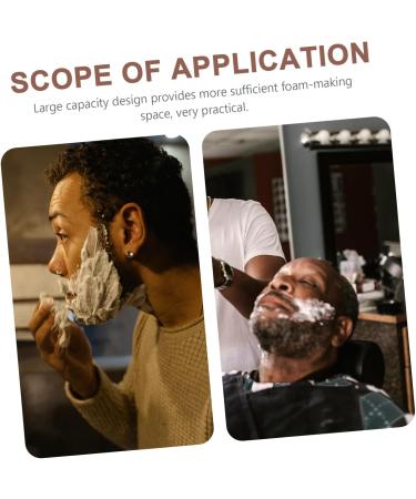 Beaupretty Shaving Foam Shell Snog Soap - Large Bowl for Men's Razors & Brushes | Premium Plastic Shaving Cup - Buy Online on GoSupps.com