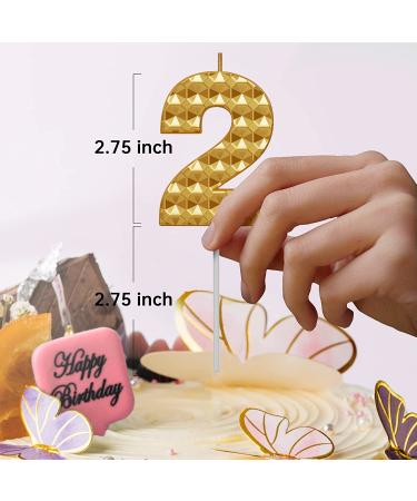Fusisi Happy Birthday Candle - Sparkle Gold Number 1 Cake Topper for Party Decoration (2.75 Inch) - Buy Online on GoSupps.com