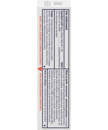 Motrin Infants' Ibuprofen Oral Suspension Concentrated Drops Dye Free Berry Flavour 40 mg/ml 30 mL - Buy Online on GoSupps.com