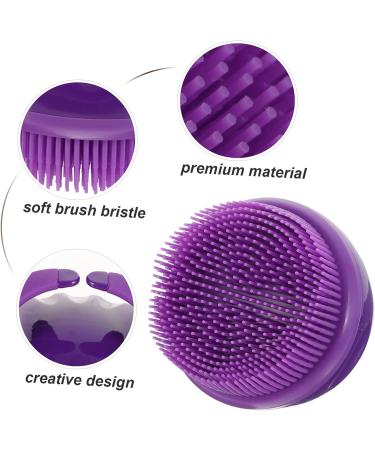 COHEALI Silicone Bath Brush Household Cleaning Tools Silicone Cleaning Brush Cleaning Brushes for Household Use Body Cleaning Brush Bathing Supply Bathing Scrubber Miss Toiletries Purple 9x8cm - Buy Online on GoSupps.com