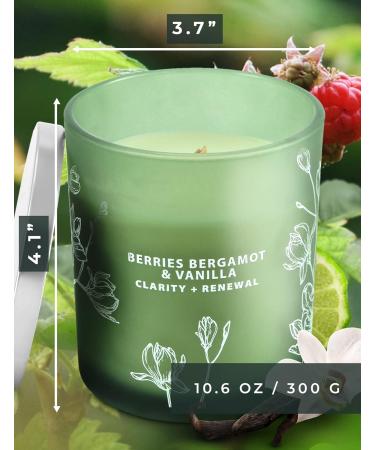Berries Bergamot Vanilla Candle - Luxurious Soy Wood Wick Aromatherapy - Highly Scented Fruity Citrus Candle for Home - Relaxing Gift for Women & Men - Buy Online on GoSupps.com