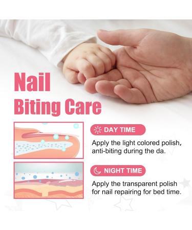 Anti Nail Biting Polish Nail Biting Prevention Stop Deterrent Nail Polish Treatment Clear Nail Polish Stop Nail Biting Nail Varnish For Adults & Children Natural Plant Extract - Buy Online on GoSupps.com