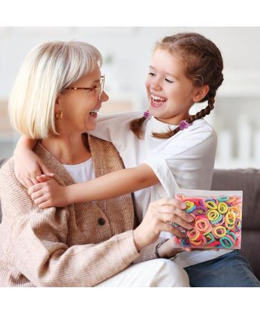 200PCS Multicolor Baby Toddler Hair Ties - No Crease Elastics for Kids Girls | Small Ponytail Holders - Pinky Color - Buy Online on GoSupps.com