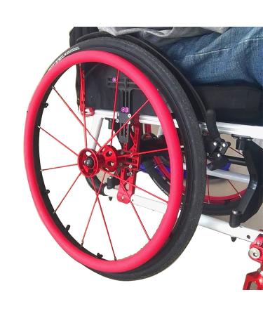 Wheelchair Rear Wheel Cover/Hand Push Cover Anti-Skid Protective Sleeve Silica Gel Sleeve Full Package Easy to Clean B-24Inch/B/24Inch D 22Inch