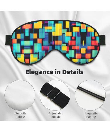 Square Geometry Diagram Eye Mask - Soft Adjustable Sleep Mask for Men & Women | International Shipping - Buy Online on GoSupps.com