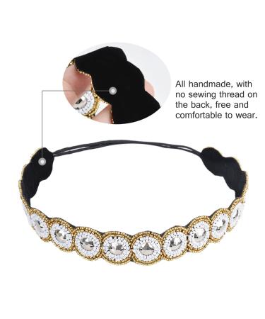 Zoylink 5-Piece Elastic Hair Bands & Crystal Rhinestone Head Chain - Multicolored Hair Accessories for Women - Buy Online on GoSupps.com