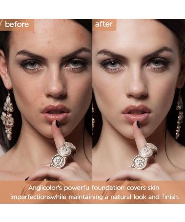 Anglicolor Soft Matte Liquid Foundation Full Coverage Control Foundation Flawless Soft Durable Waterproof Foundation for Oily & Acne Skin 30 ml (101#Porcelain) - Buy Online on GoSupps.com