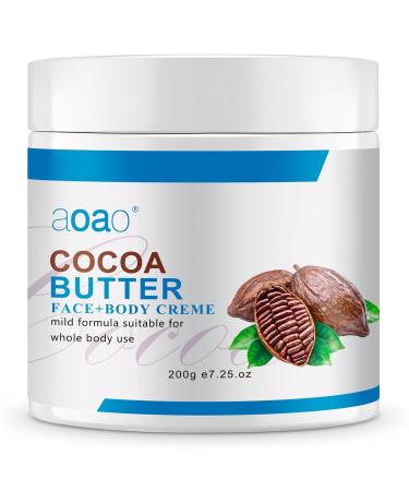 AOAO Shea Body Butter for Stretch Marks Pregnancy with Honey & Coconut - Shea Butter Body Balm & Body Butter for Pregnant Women - Hypoallergenic Nourishing Body Moisturizer (Cocoa Butter)