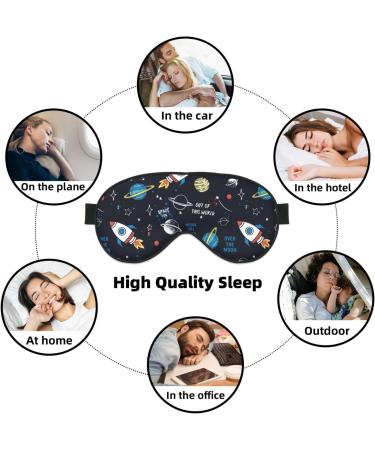 Adjustable Double-Sided Space Sleep Mask | Soft Eye Covers for Perfect Sleep | Reduce Eye Edema - Buy Online on GoSupps.com