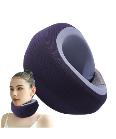 Fovolat Neck Brace - Soft Foam Wraps - Soft Foam Wraps Keep Vertebrae Stable Soft Neck Support Relieves Pressure in Spine Neck Support Brace for Travel Navy Blue - Buy Online on GoSupps.com