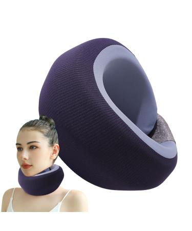 Neck Brace Pillow Neck Brace & Elastic Supports - Keep Vertebrae Stable Comfort Neck Support Soft Neck Support Relieves Pressure in Spine Neck Support Brace for Home Navy Blue
