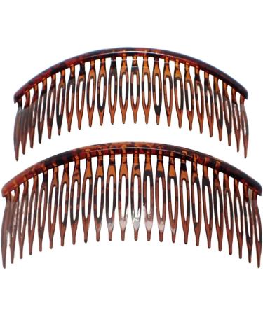 Topkids Accessories 12cm / 4.7" Large Plastic Hair Comb Combs Hair Clips Hair Slides Hair Accessories Side Combs Hair Grips For Women Ladies & Girls (Tort Brown) - Buy Online on GoSupps.com