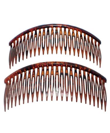Topkids Accessories 12cm / 4.7" Large Plastic Hair Comb Combs Hair Clips Hair Slides Hair Accessories Side Combs Hair Grips For Women Ladies & Girls (Tort Brown)