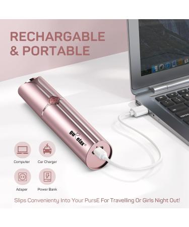 USB Rechargeable Flawless Facial Hair Remover for Women - Painless, Waterproof Hair Removal Device with LED Light - Includes Flannel Bag - Gold Finish - Buy Online on GoSupps.com