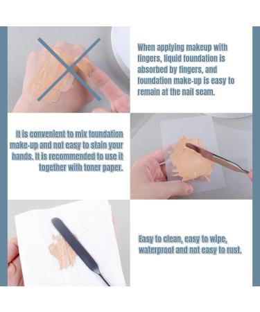 Buy Aosethfrt Makeup Spatula | Ergonomic Stainless Steel Foundation & Nail Art Mixer - Best for Makeup Artists - Buy Online on GoSupps.com