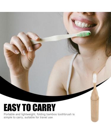 Angoily Folding Bamboo Toothbrush - Portable Travel Toothbrush with Soft Bristles | Eco-Friendly & Foldable Design | Ideal for Adults - Buy Online on GoSupps.com