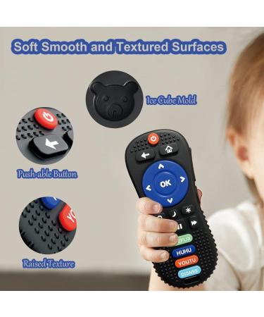 Sensory Silicone Teething Toys 2 Pack - BPA Free Teether for Babies 0-12 Months - Chew Toys for Teething Relief - Black White - Buy Online on GoSupps.com