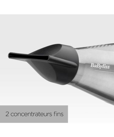 BaByliss Pro Digital 2200 Watt Professional Hair Dryer with Ionic Technology and Ceramic Coating Made in Italy 6000E Silver - Buy Online on GoSupps.com