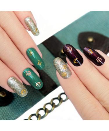 3D Alphabet Letter Nail Stickers - 10 Pieces | Adhesive Nail Decals for DIY Nail Art in 5 Colors - Buy Online on GoSupps.com