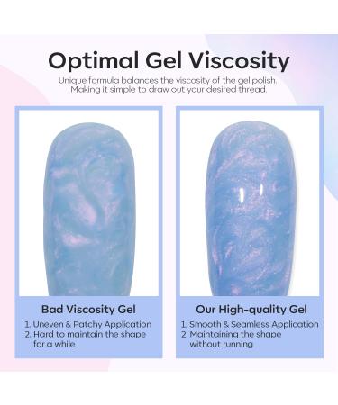 Modelones Pearl Gel Nail Polish Set - 6 Colors Aurora Iridescent Shimmer | Soak Off LED Summer Glitter DIY Nail Art - Mermaid Shell Effect - Buy Online on GoSupps.com