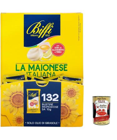 Italian Gourmet E.R. Biffi Pack of 132 sachets of Italian mayonnaise (132 sachets of 10g each) + 400g of Italian gourmet polpa