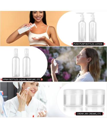 Guoyihua 19-Piece Empty Travel Bottles Set | Portable Cosmetics Containers for Air Travel | Clear Hand Luggage Liquid Fillers - Buy Online on GoSupps.com