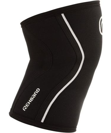 Rehband Kniebandage 7mm Neoprene - Flexible Non-Slip Knee Sleeve for Kraftsport & Fitness - Black XXS for Men & Women - 1 Piece - Buy Online on GoSupps.com
