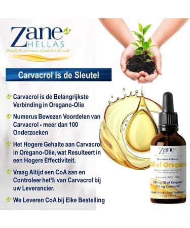 Zane Hellas 100 Undiluted Oregano Oil Pure Greek Essential Oil of Oregano 86 Min Carvacrol 164 mg Carvacrol Per Serving Probably the Best Oregano Oil in The World 1 fl oz 30ml - Buy Online on GoSupps.com