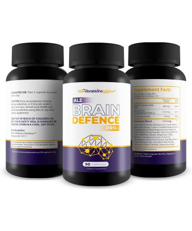ALZ Brain Defence Pro - Our Best Advanced Memory Formula - Turmeric Memory and Brain Memory Support Supplement - Brain Booster Supplement for Focus Memory Clarity Energy - Memory Pills - Buy Online on GoSupps.com
