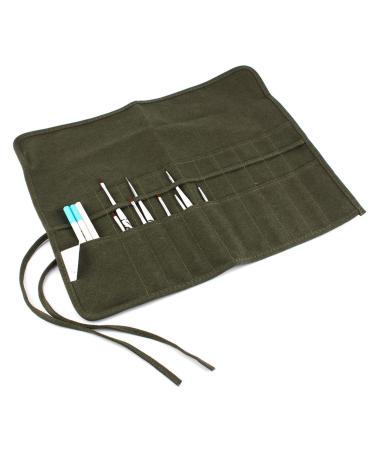 Yosoo Paint Brush Holder 22 Slots Roll Up Bag Cases Canvas Paint Brush Pouch for Student Artist Draw Pen Watercolor Oil Brush