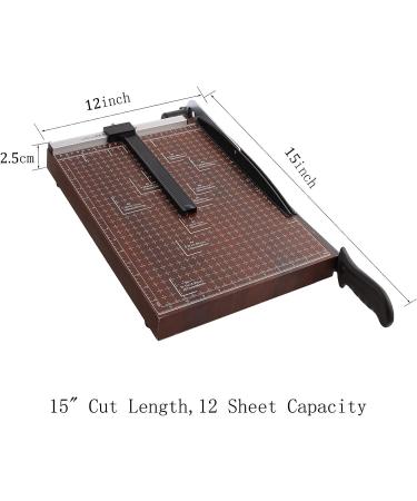 CROFULL 15 Cut Length Professional Guillotine Paper Cutter  12 Sheet Capacity A4 Paper Trimmer with Blade Latch Hook (Red) - Buy Online on GoSupps.com