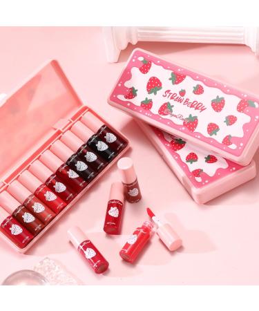 10 Colors Korean Lip Tint Stain Set - Moisturizing Velvet Mini Liquid Lipstick for Lips & Cheeks | Long-Lasting Waterproof Non-Stick | International Shipping - Buy Online on GoSupps.com