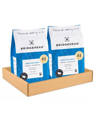Bridgehead Coffee- Dark n Tasty Decaf- 2 pack | Dark Roast Coffee | Whole Bean Coffee | 340 g - 12 oz each pack | Organic | Fairtrade | Sustainable | proudly Canadian Dark'n tasty 680 g (Pack of 1)